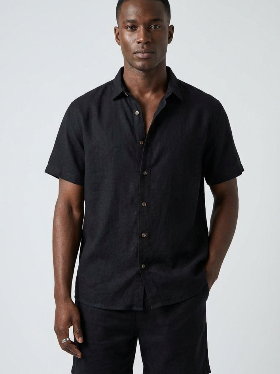 Camisa de Linho Masculina Bersa