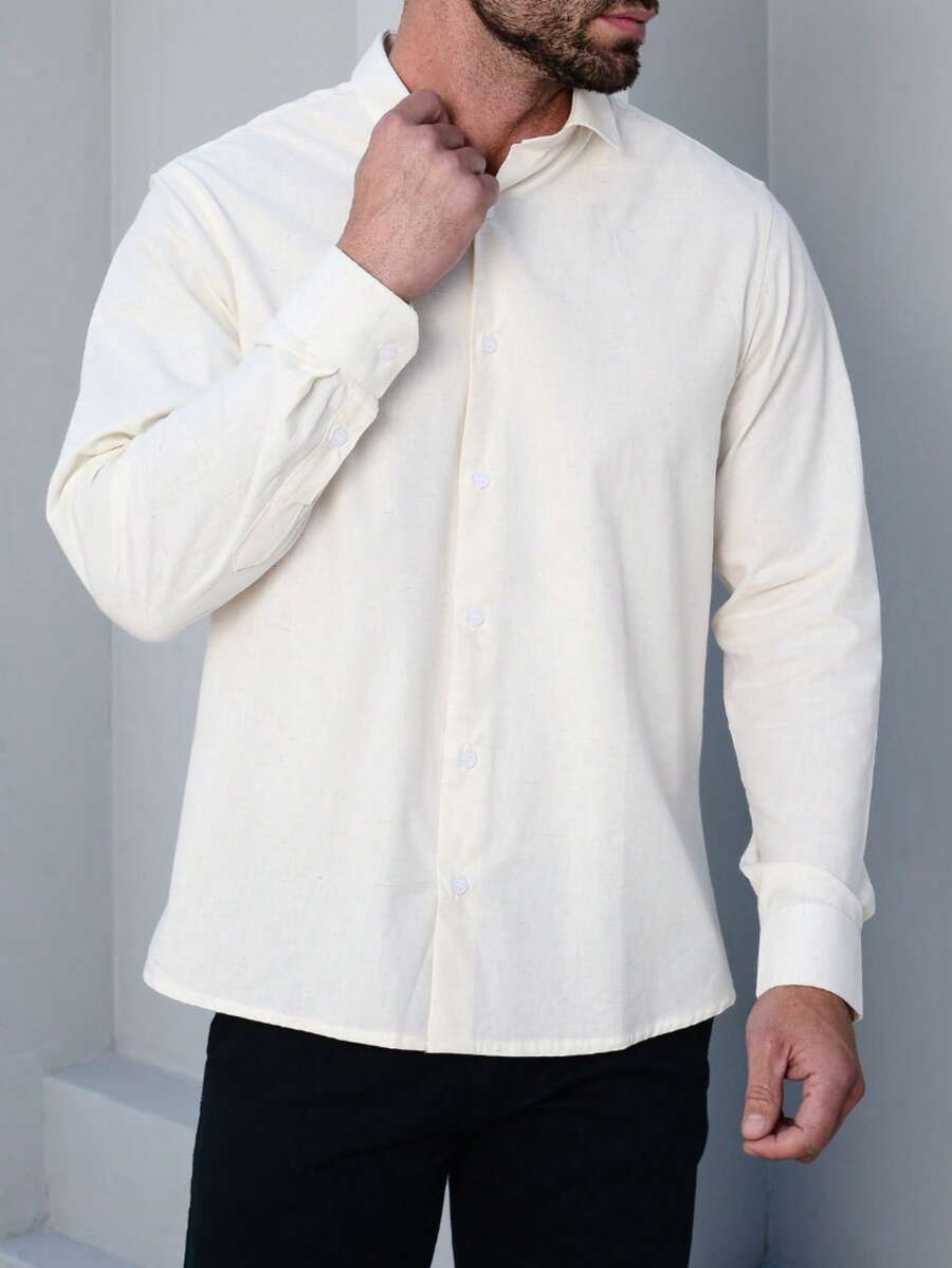 Camisa de Linho Masculina Vorkes