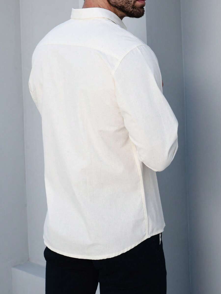 Camisa de Linho Masculina Vorkes