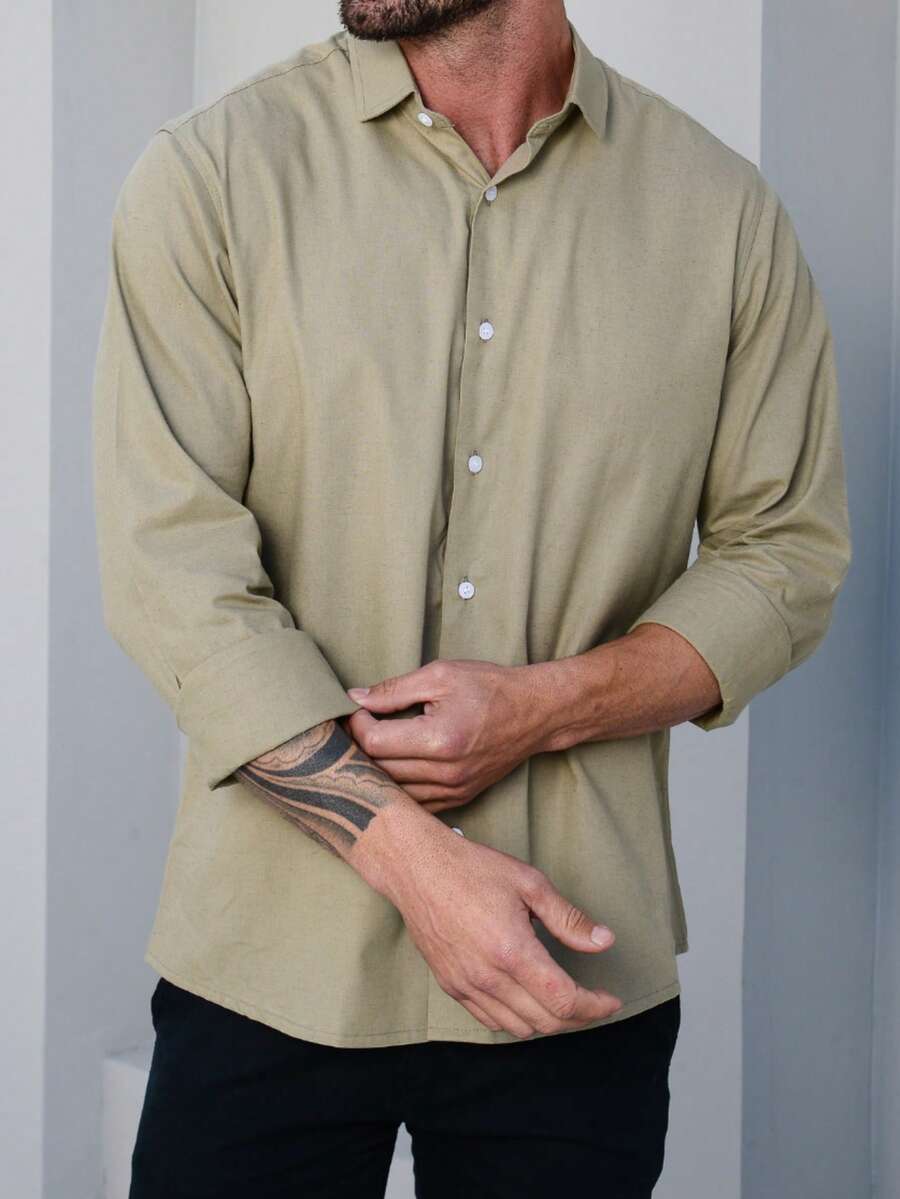 Camisa de Linho Masculina Vorkes