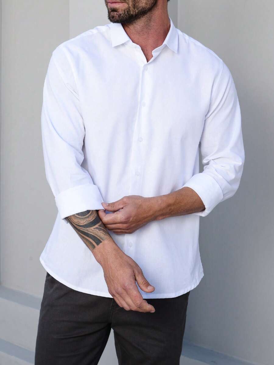 Camisa de Linho Masculina Vorkes