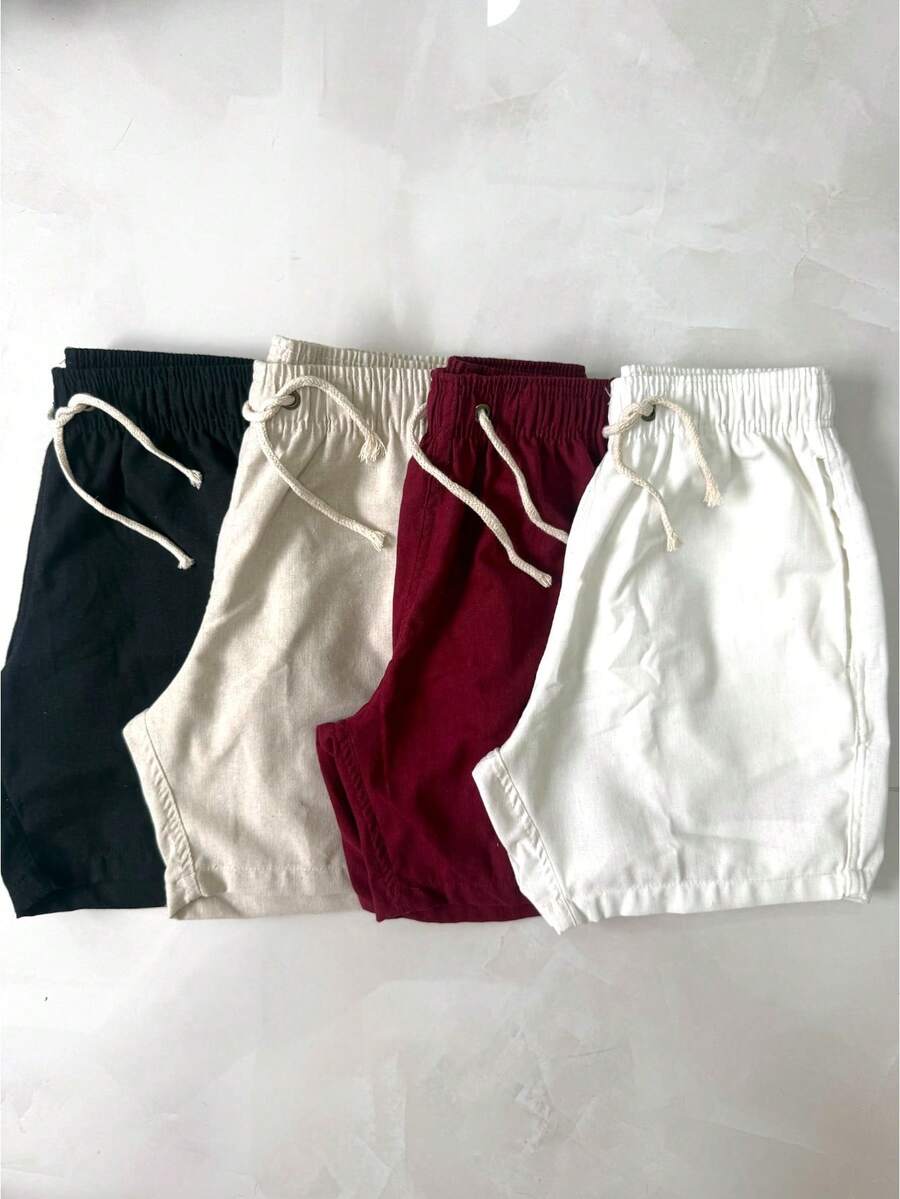 Conjunto Masculino 4 Bermudas de Linho Matim